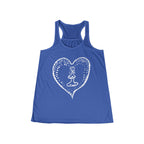 Women's Racerback Tank - Bold Hippie Heart Front & Back Design