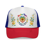 Healing Hippie Rainbow Hands Trucker Hat
