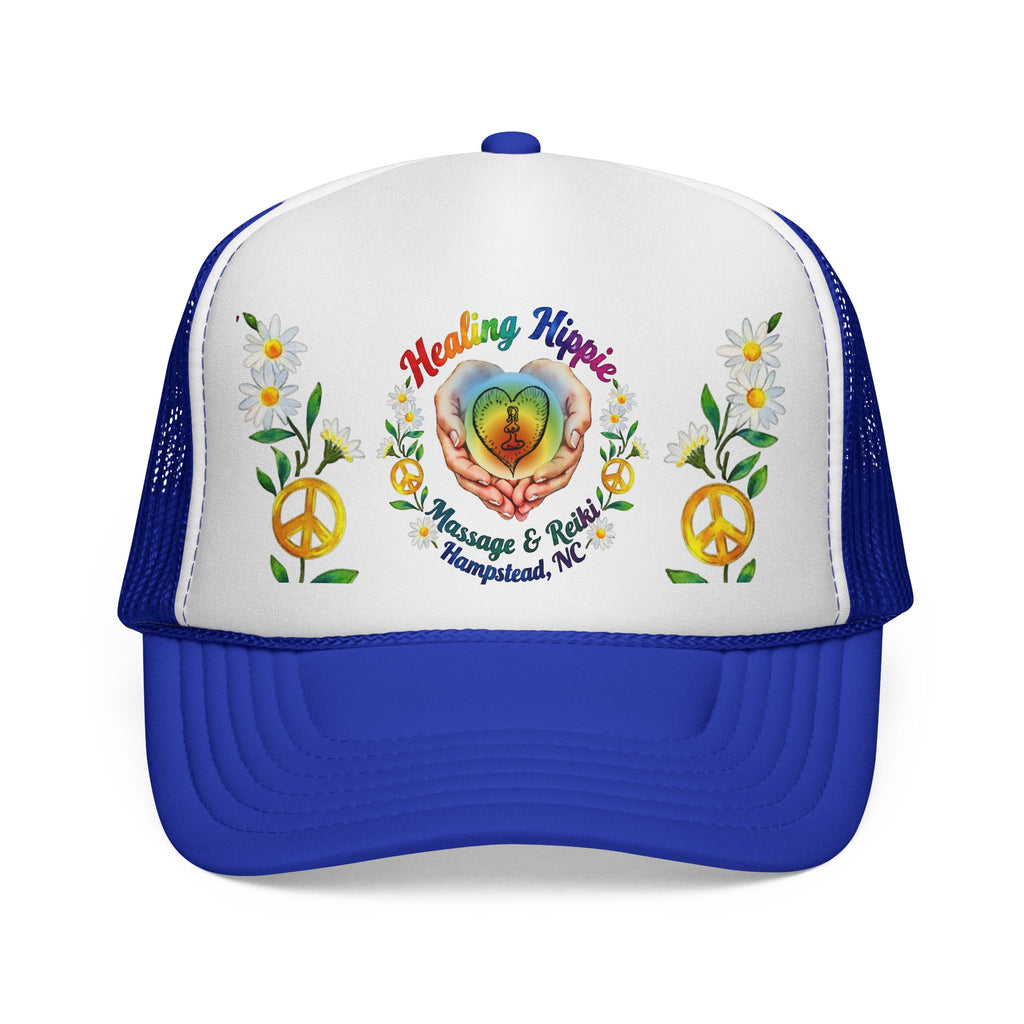 Healing Hippie Rainbow Hands Trucker Hat