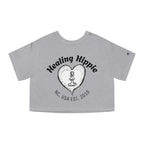 Healing Hippie Champion Cropped T‑Shirt- Front & Back Design- NC,USA EST.2016