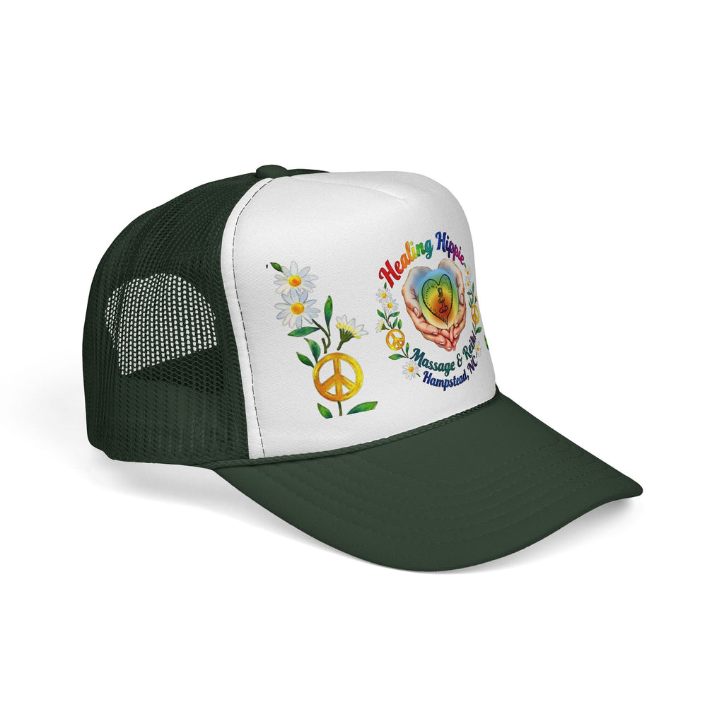 Healing Hippie Rainbow Hands Trucker Hat