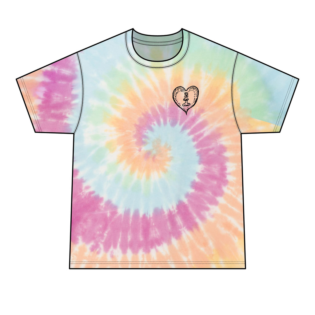 Healing Hippie Tie-Dye Tee — Men's Massage & Reiki Heart Graphic