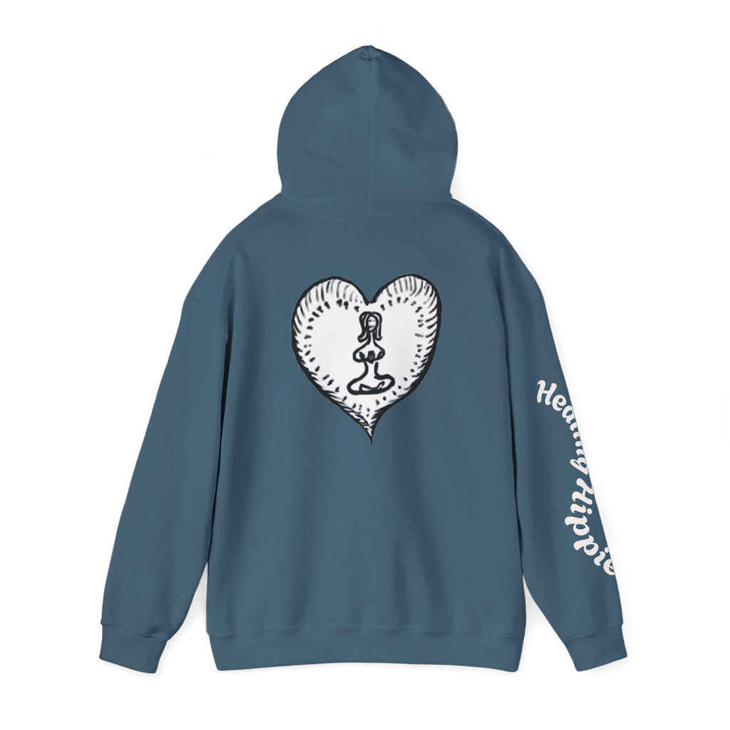 Unisex Pullover Hoodie - Front, Back and Arm Detail - NC,USA EST. 2016