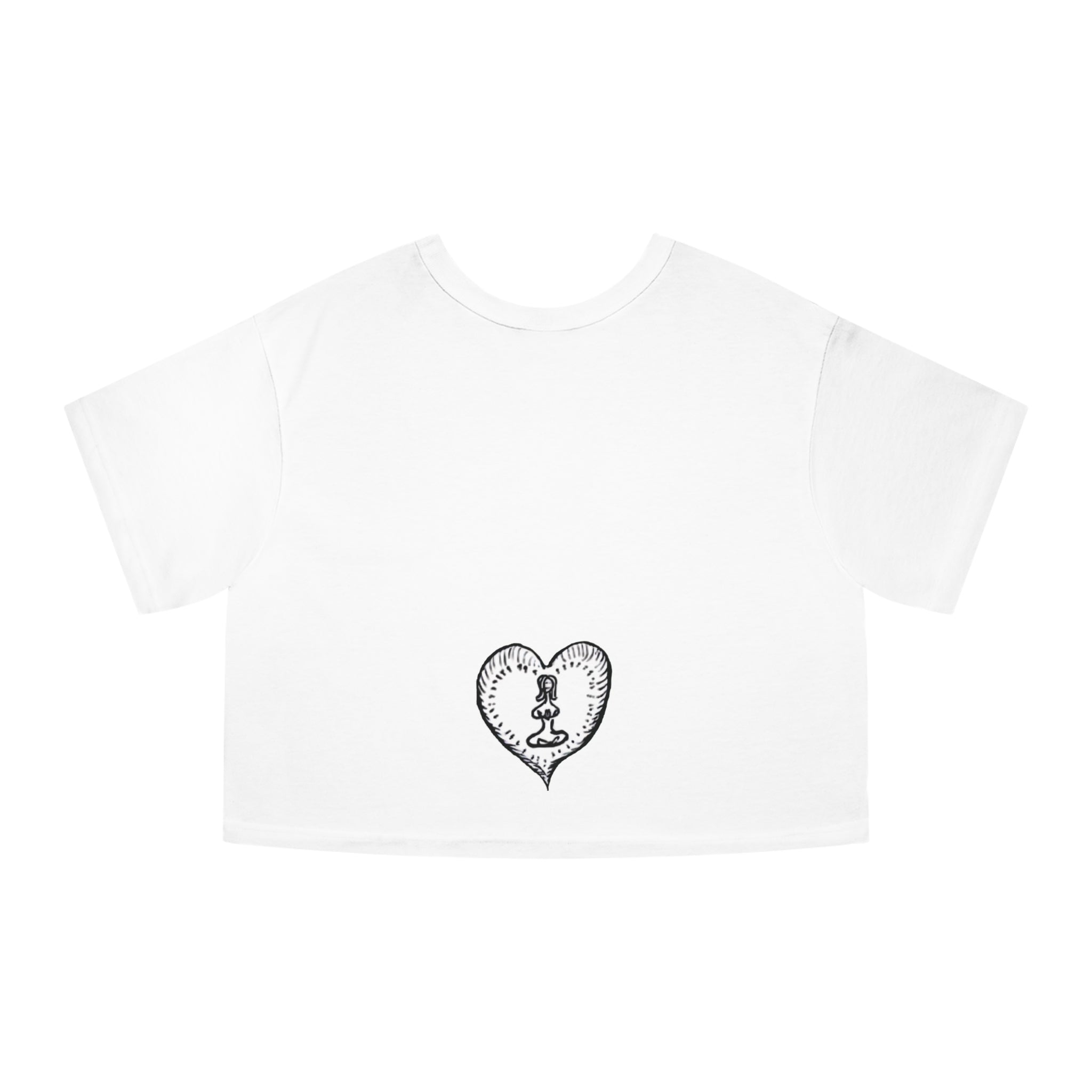 Healing Hippie Champion Cropped T‑Shirt- Front & Back Design- NC,USA EST.2016
