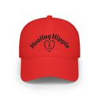 Classic Healing Hippie Embroidered Baseball Cap - Black Stitching