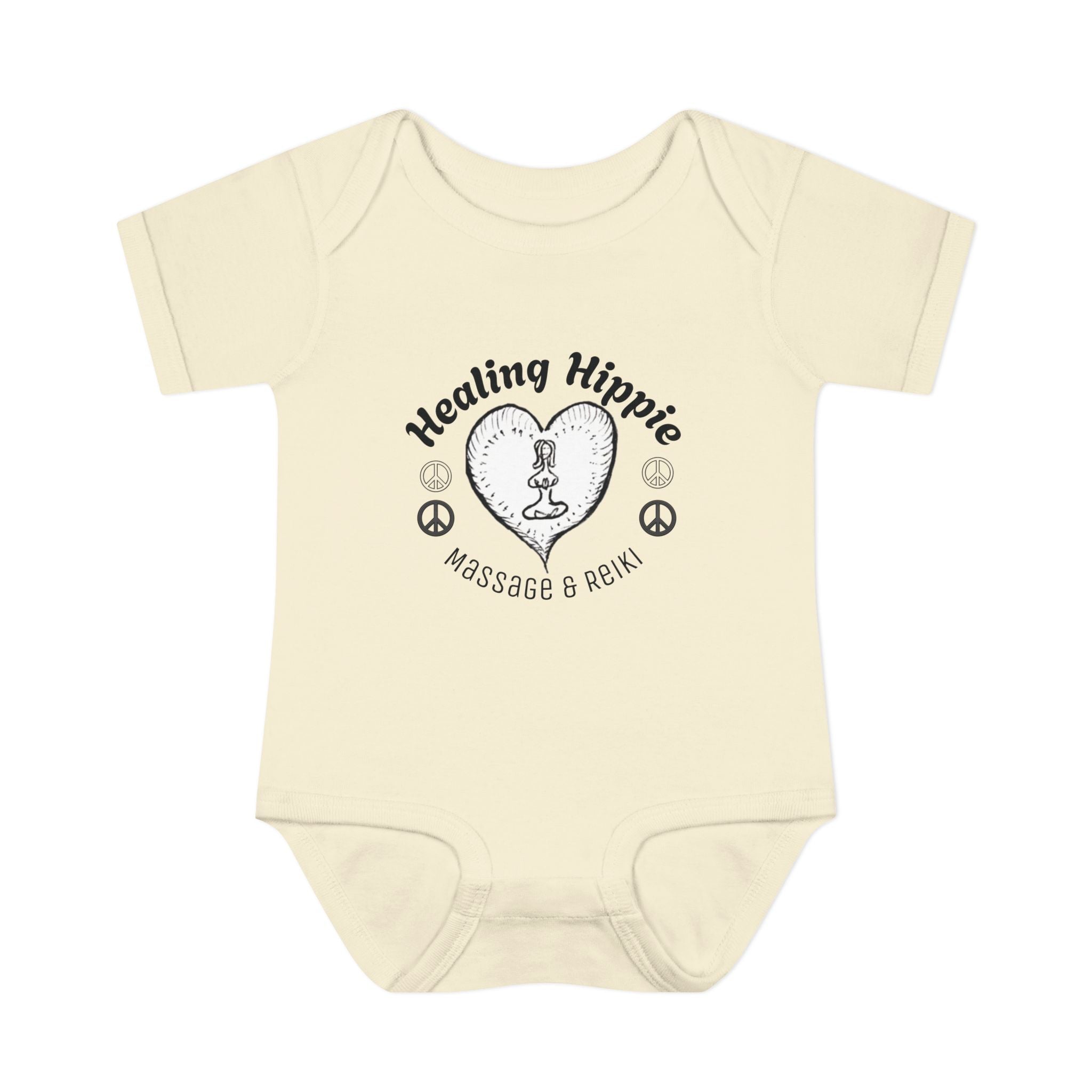 Healing Hippie Infant Bodysuit -  Front & Back Design