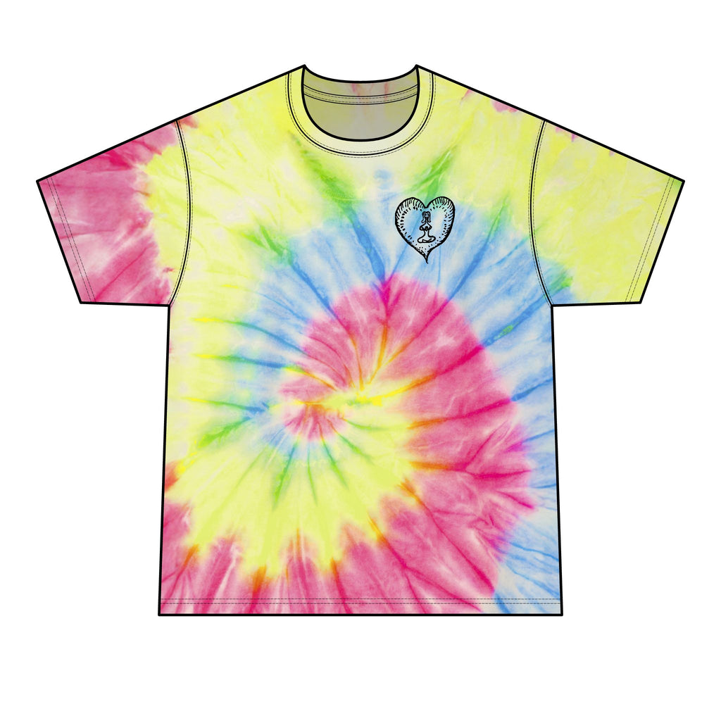 Healing Hippie Tie-Dye Tee — Men's Massage & Reiki Heart Graphic