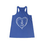 Women's Racerback Tank - Bold Hippie Heart Front & Back Design