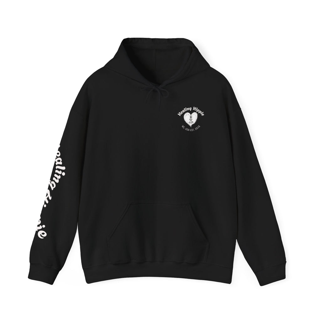 Unisex Pullover Hoodie - Front, Back and Arm Detail - NC,USA EST. 2016