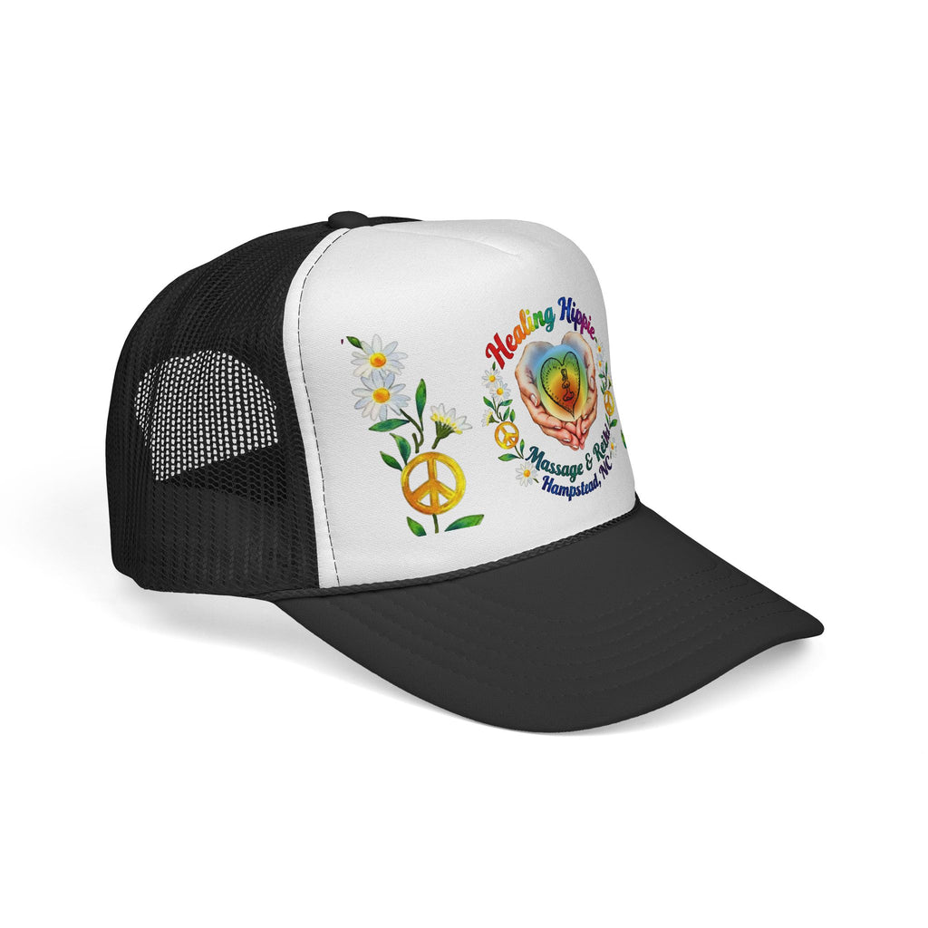 Healing Hippie Rainbow Hands Trucker Hat