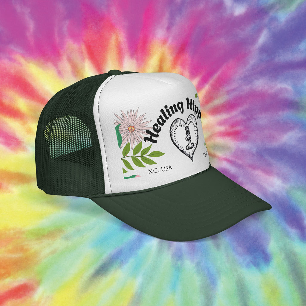 Healing Hippie Tropical NC,USA EST. 2016 Trucker Hat