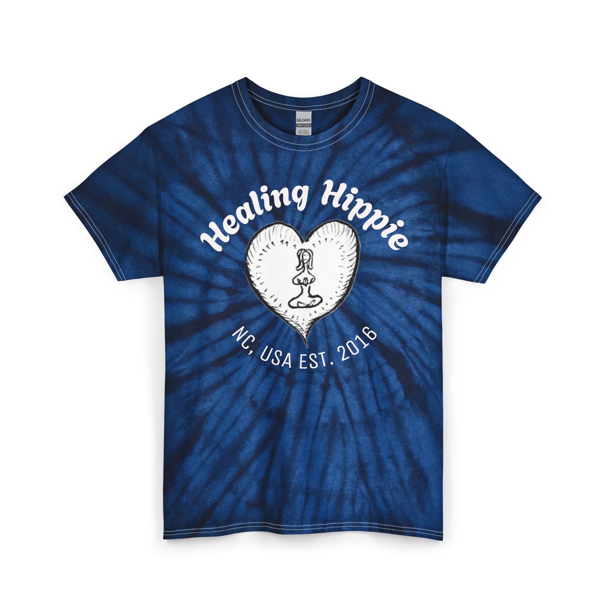 Unisex Eco Cotton Tie Dye- Large Front Design, NC USA EST. 2016