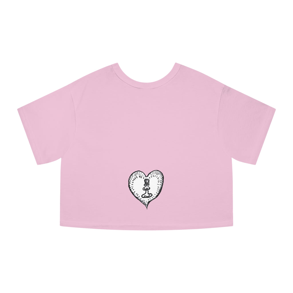 Healing Hippie Champion Cropped T‑Shirt- Front & Back Design- NC,USA EST.2016