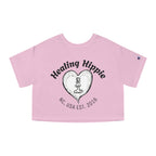 Healing Hippie Champion Cropped T‑Shirt- Front & Back Design- NC,USA EST.2016
