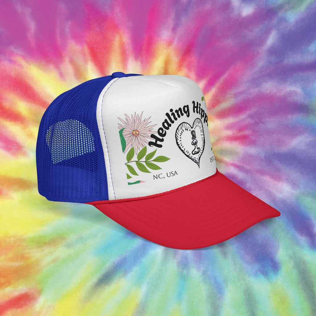 Healing Hippie Tropical NC,USA EST. 2016 Trucker Hat