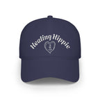 Classic Healing Hippie Embroidered Baseball Cap - White Stitching